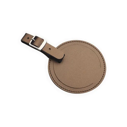 Etiquette de bagage ronde