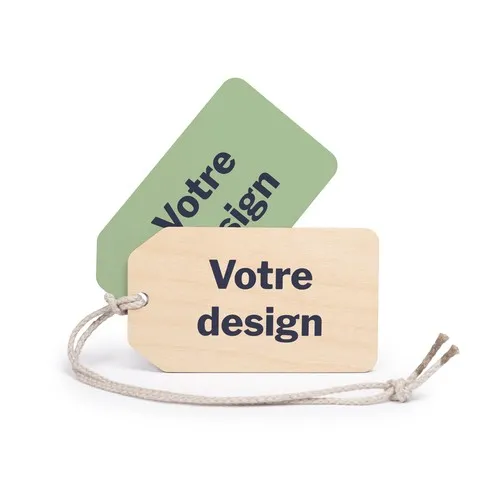Etiquette de bagage Utopia Eco imprimée avec carte