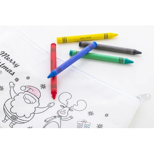 Étui à stylo Noël à colorier Julfar Draw