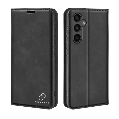 Etui portefeuille en similicuir noir pour smartphone