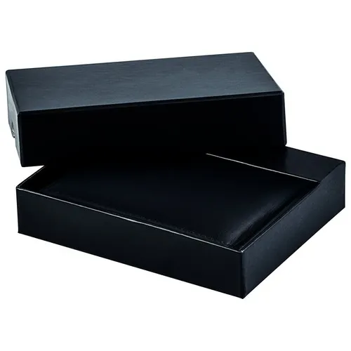 Étui RFID en cuir avec pince de maintien pour les billets et fentes pour cartes