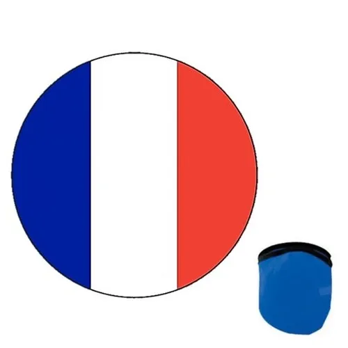 Eventail rond  pop-up FRANCE 25 cm  avec sa pochette