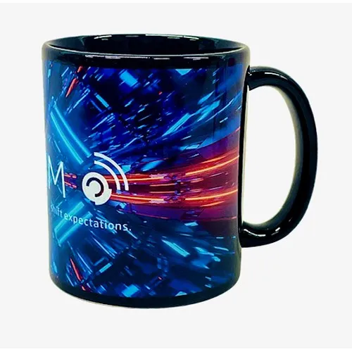 Mug Céramique Noir Brillant - Impression Sublimation Grand Format