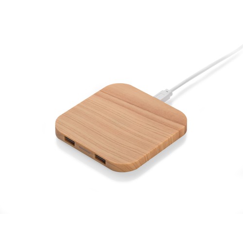 Chargeur à Induction Sans Fil Effet Bois Personnalisable