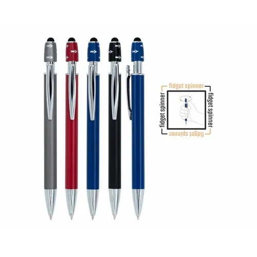 Stylo à bille métallique hexagonal