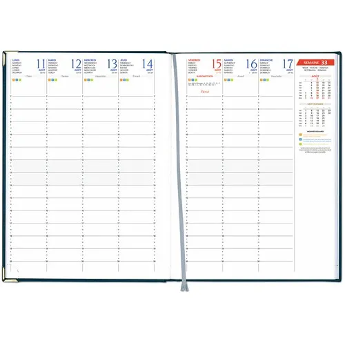 AGENDA DE BUREAU TEXTURA BLEU