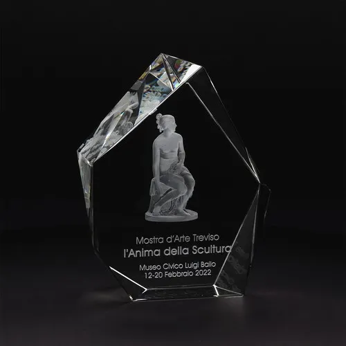 Trophée Iceberg en Cristal Personnalisable - Gravure & Sérigraphie
