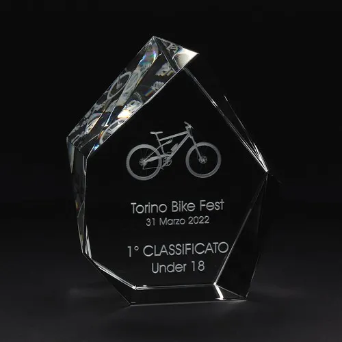 Trophée Iceberg en Cristal Personnalisable - Gravure & Sérigraphie