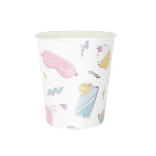 Gobelets Jetables Tricolores 200ml - Lot de 8 - Certification FSC