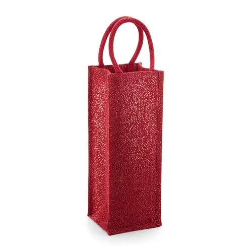 Shimmer Jute Bottle Bag