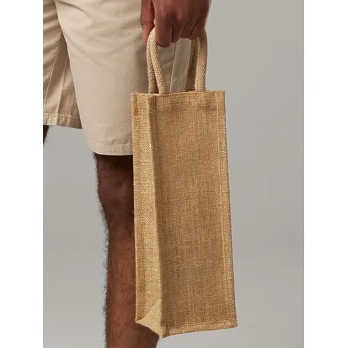 Shimmer Jute Bottle Bag