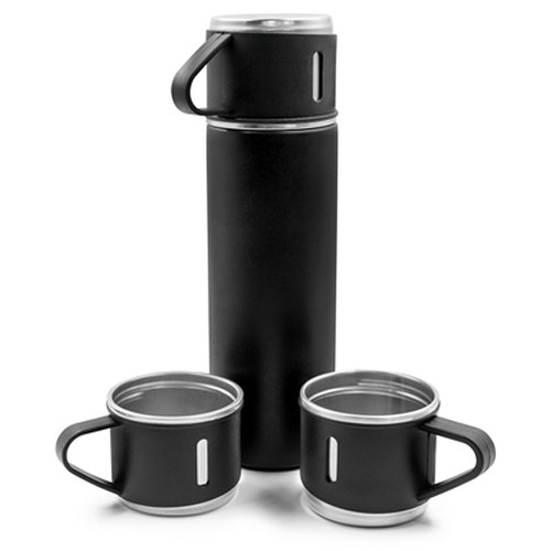 Set Thermos 420 ml + 3 Mugs Isothermes Personnalisables