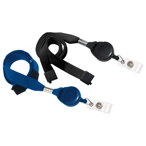 Tour de cou enrouleur zip avec attache sécurité anti-étranglement