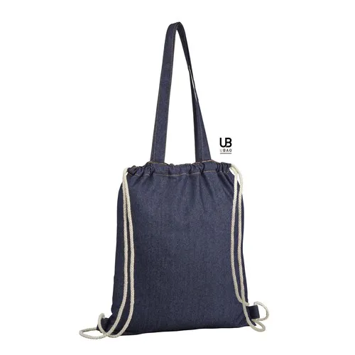 Sac à dos jean avec anses 220g - Personnalisable en sérigraphie