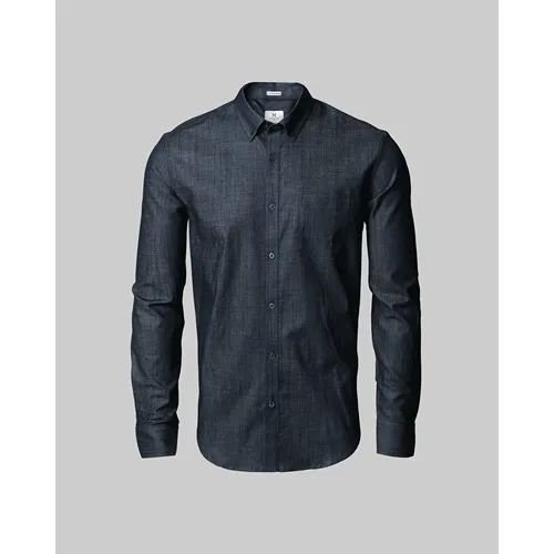 Chemise Jean Homme Coupe Slim Personnalisable - Col Boutonné