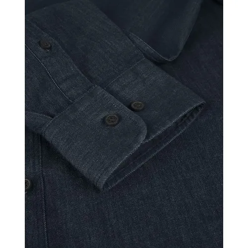 Chemise Jean Homme Coupe Slim Personnalisable - Col Boutonné