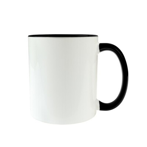 Mug Céramique Noir 350 ml Personnalisable | Sublimation & Sérigraphie