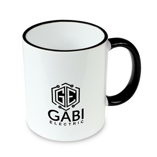 Mug Céramique Noir 350 ml Personnalisable | Sublimation & Sérigraphie