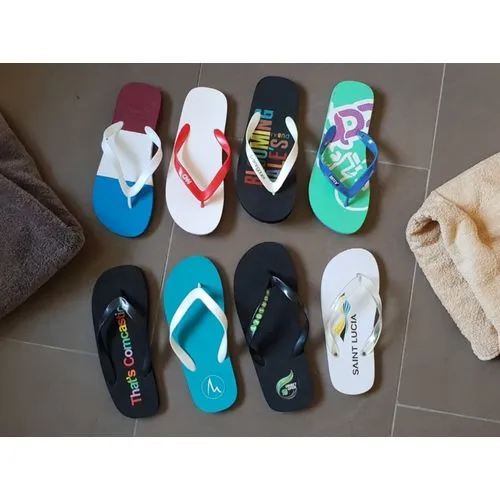 Tongs personnalisées sérigraphie - Sandales de plage publicitaires