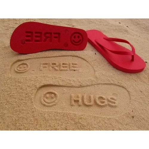 Tongs personnalisées sérigraphie - Sandales de plage publicitaires