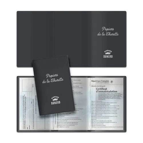 PORTE CARTE GRISE 3 VOLETS EN PVC RECYCLÉ