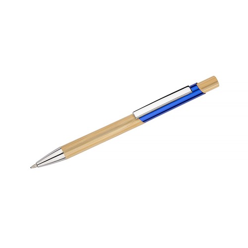 Stylo Bille Bambou Personnalisable - Accents Colorés & Clip Argenté