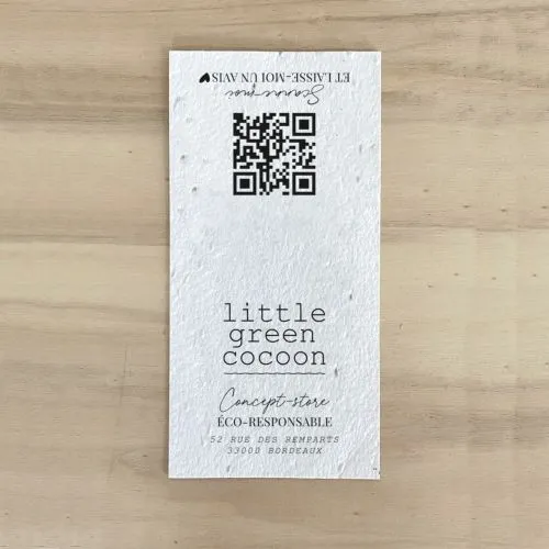 Marque-page à Planter Personnalisé 70x148mm - Papier Ensemencé