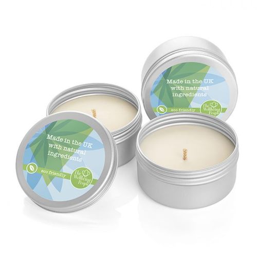 Mini bougie parfumée épices festives - Boîte alu personnalisable