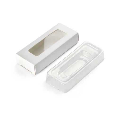 Boîte carton personnalisable pour clé USB avec insert de maintien