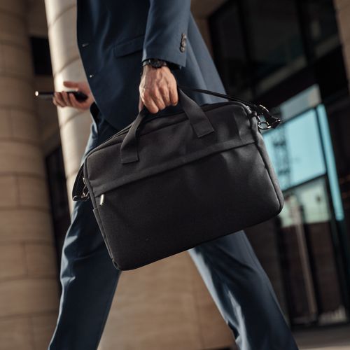 Besace RPET 400g Darkline - Sac professionnel éco-responsable