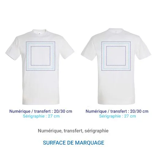 T-Shirt IMPERIAL Col rond Homme - Aqua L