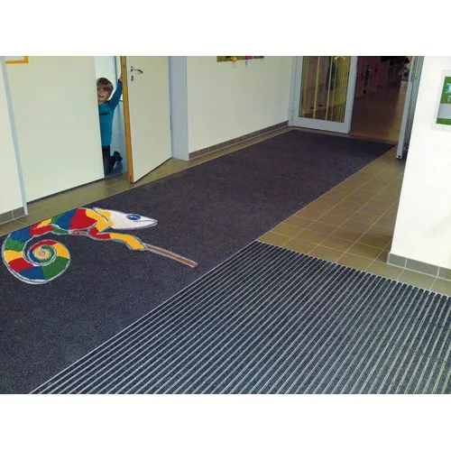 Tapis personnalisé anti-salissures pour établissements scolaires