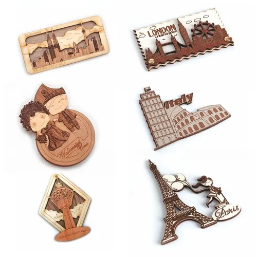 Magnets en bois personnalisés - Communication visuelle écologique