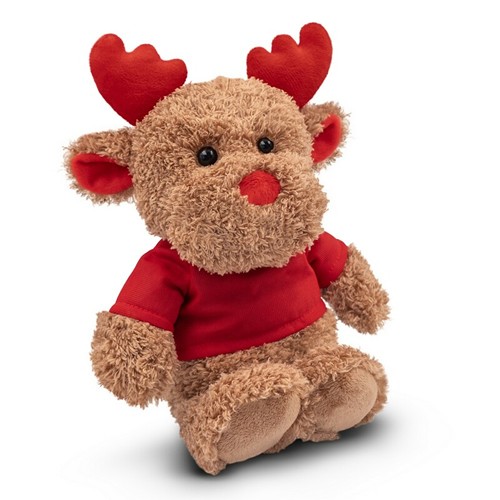 Renne en Peluche avec T-shirt Personnalisable 20 cm