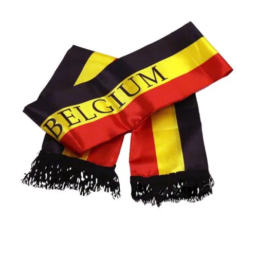 Écharpe Tricolore Belge en Satin Personnalisable par Sérigraphie