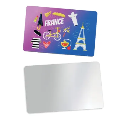 Mirroir de poche format carte de crédit