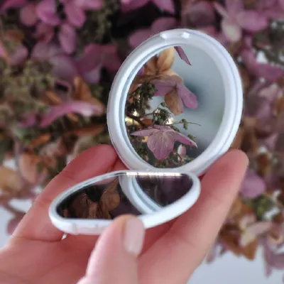 Mirroir de poche format carte de crédit