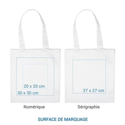 Cabas coton PARIS 155 - Blanc