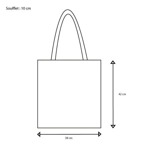 Cabas coton PARIS 155 - Blanc