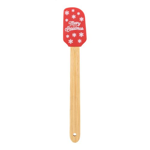Spatule de Noël en Silicone et Bambou Personnalisable