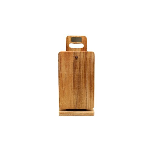 Set de 4 planches à tapas en acacia avec support - Personnalisables