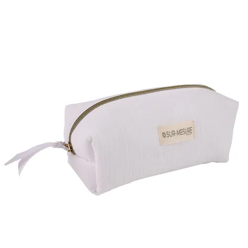 Trousse Rectangulaire Premium en Coton Double Épaisseur Personnalisable