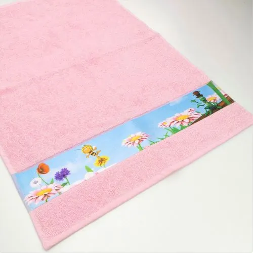 Serviette de bain personnalisée avec liteau sublimé quadrichromie