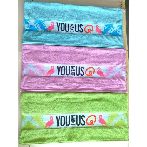 Serviette de bain personnalisée avec liteau sublimé quadrichromie