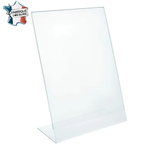 Chevalet plexi en L