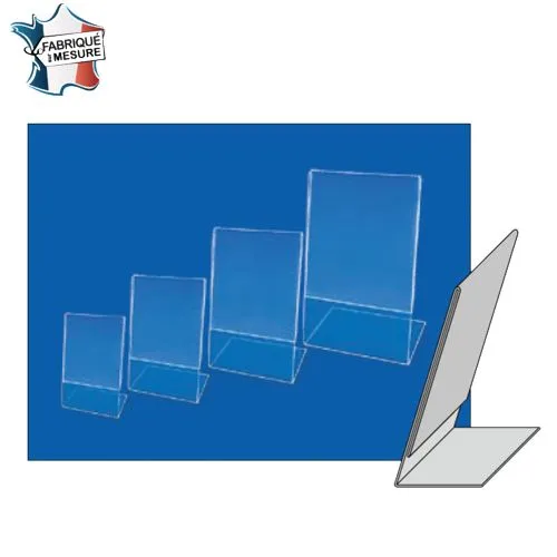 Chevalet plexi en L