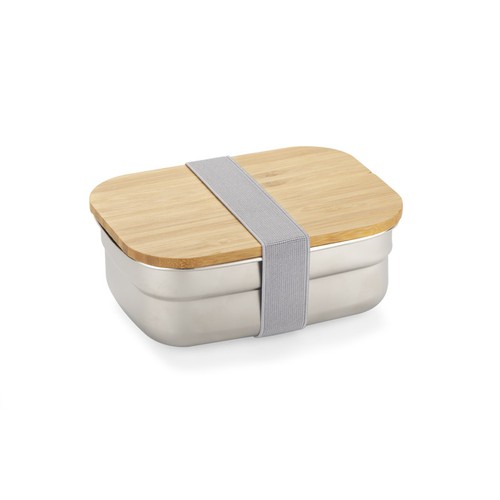 Boîte Repas Inox & Bambou 470ml - Personnalisable