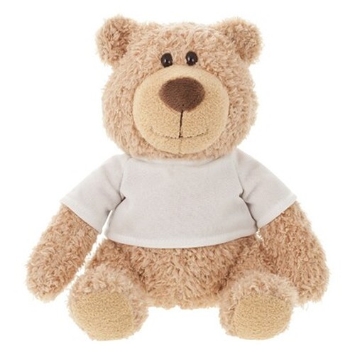 Ours en Peluche Personnalisable avec T-shirt Sérigraphié - 20 cm