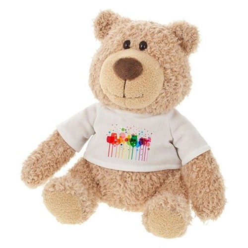 Ours en Peluche Personnalisable avec T-shirt Sérigraphié - 20 cm