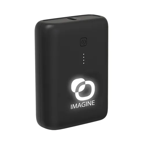 BATTERIE DE SECOURS ULTRA SLIM RETRO-ÉCLAIRÉE 10 000 MAH NOIR